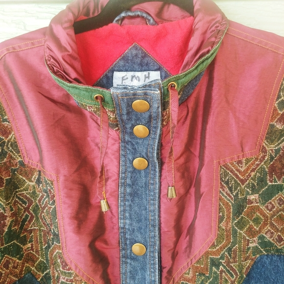 VTG Denim Jean Jacket OVERSIZED 80s/90s - Picture 4 of 7